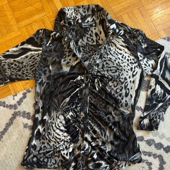 vintage animal print y2k ruched sexy and soft - Picture 1 of 6